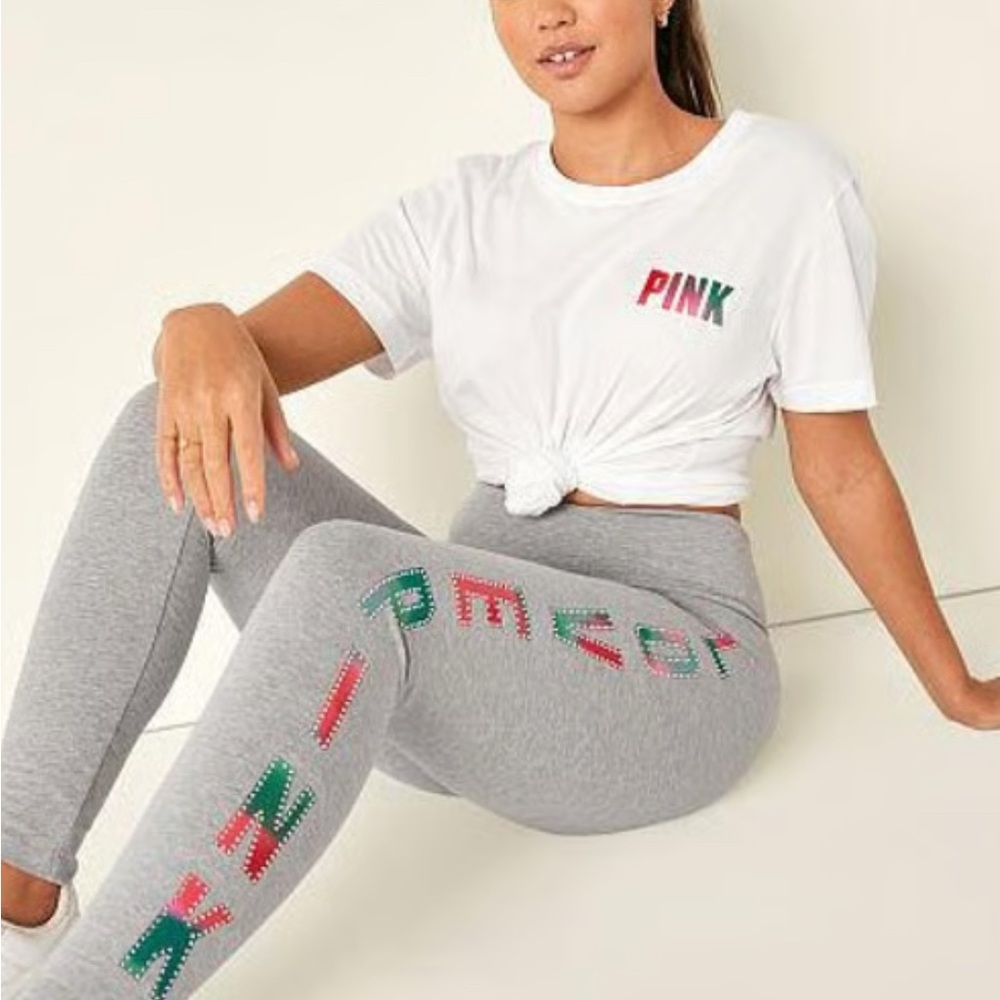 PINK Victoria's Secret Gray High-Waisted Leggings